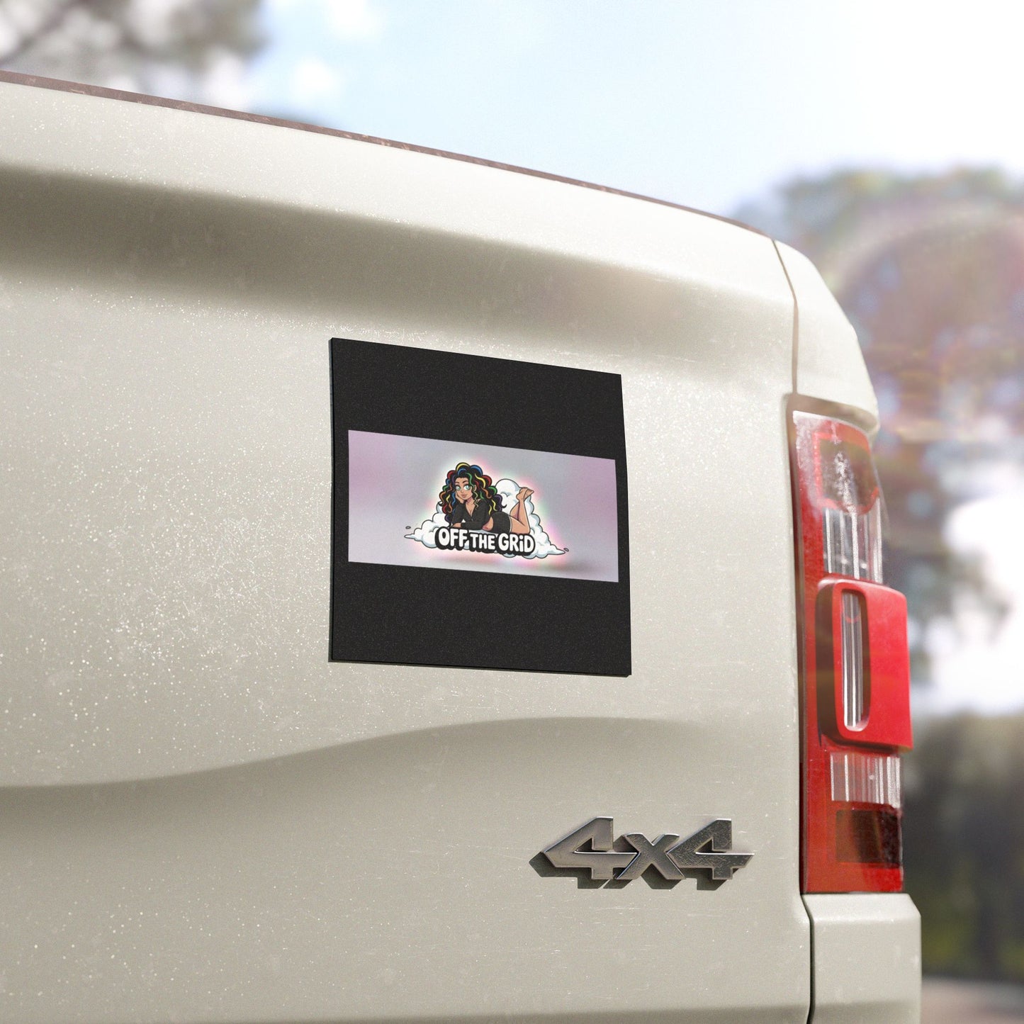 Car Magnet — "Off The Grid" Retro Pinup Design