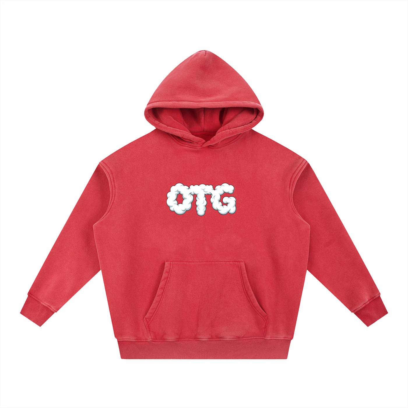 Snow Wash Fleece Oversize Hoodie
