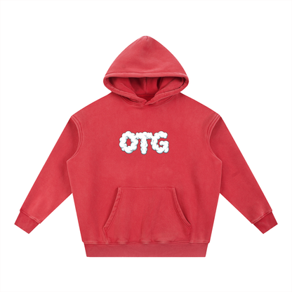 Snow Wash Fleece Oversize Hoodie