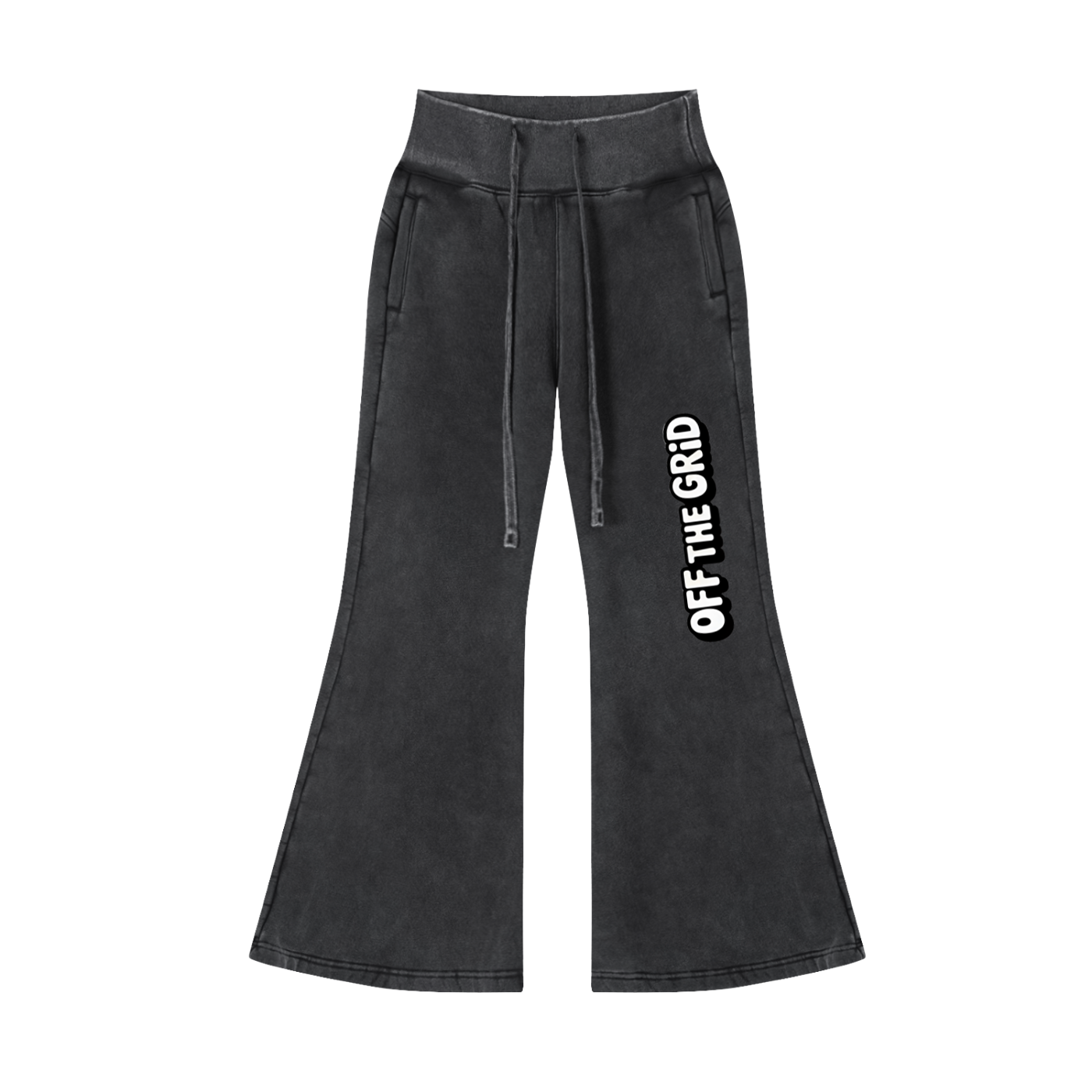 Vintage Washed Flared Fleece Pants