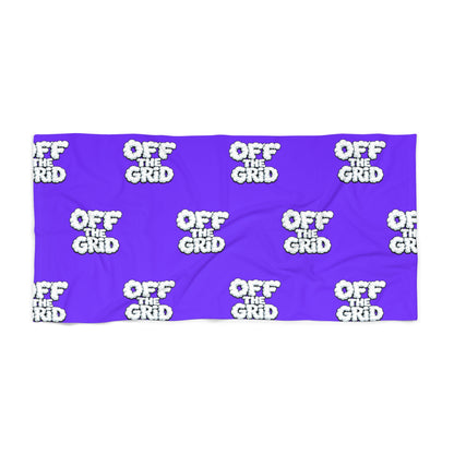 Off The Grid Purple Beach Towel – Bold Graphic Summer Towel