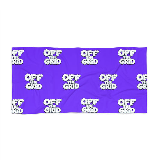Off The Grid Purple Beach Towel – Bold Graphic Summer Towel