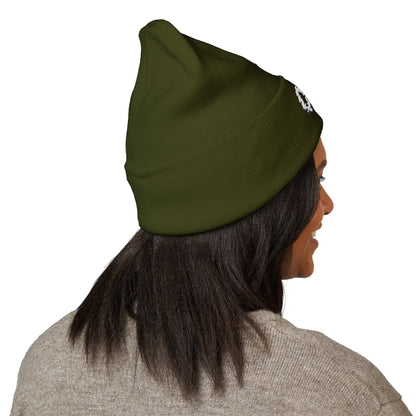 Embroidered OTG Beanie — Cozy Cuffed Knit Hat