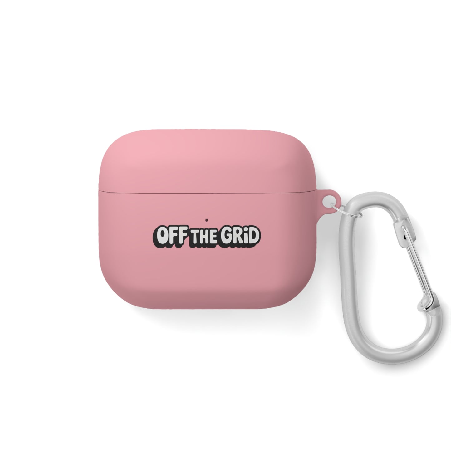 "Off The Grid" AirPods Case Cover — Minimal Protective Silicone Case with Carabiner