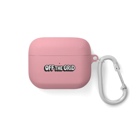 "Off The Grid" AirPods Case Cover — Minimal Protective Silicone Case with Carabiner