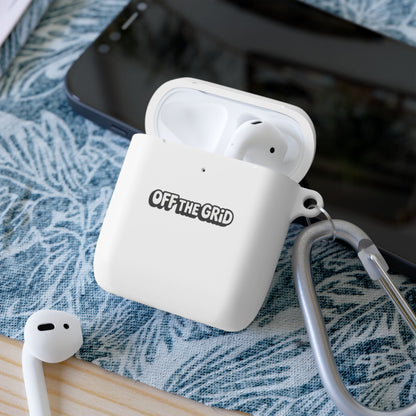 "Off The Grid" AirPods Case Cover — Minimal Protective Silicone Case with Carabiner