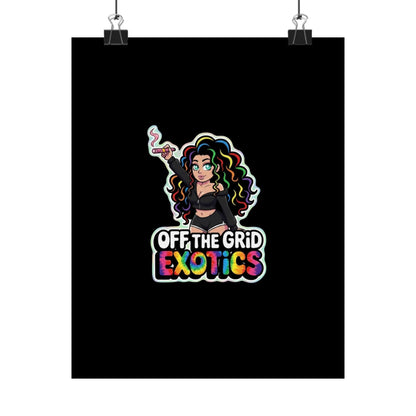 Matte Poster — "Off The Grid Exotics" Colorful Sticker Art