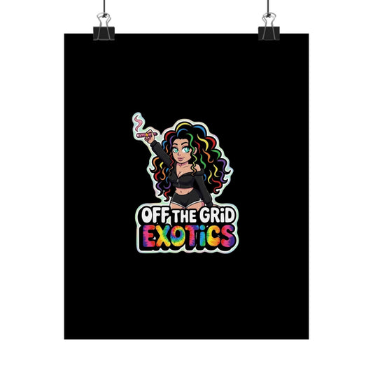 Matte Poster — "Off The Grid Exotics" Colorful Sticker Art