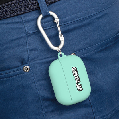 "Off The Grid" AirPods Case Cover — Minimal Protective Silicone Case with Carabiner