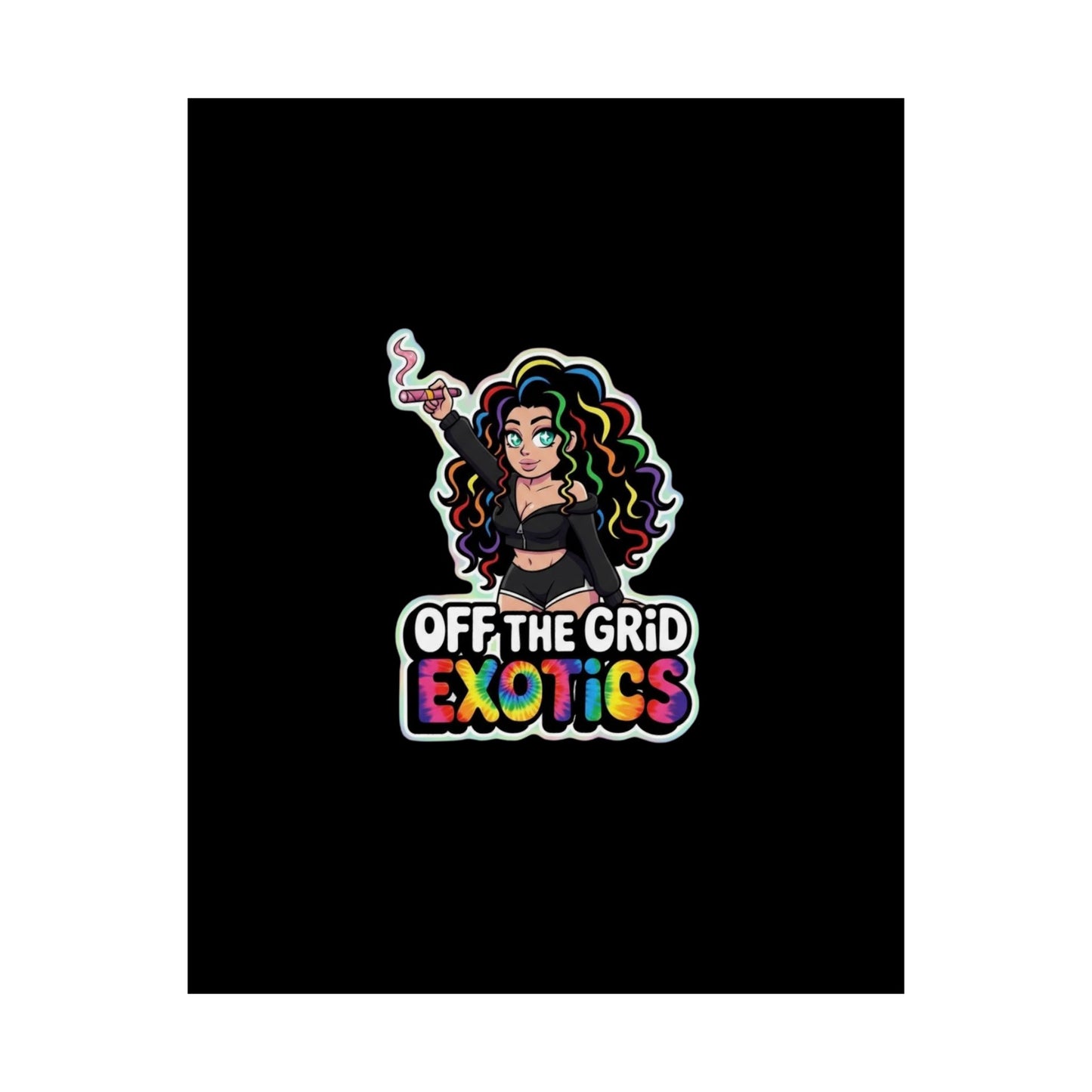 Matte Poster — "Off The Grid Exotics" Colorful Sticker Art