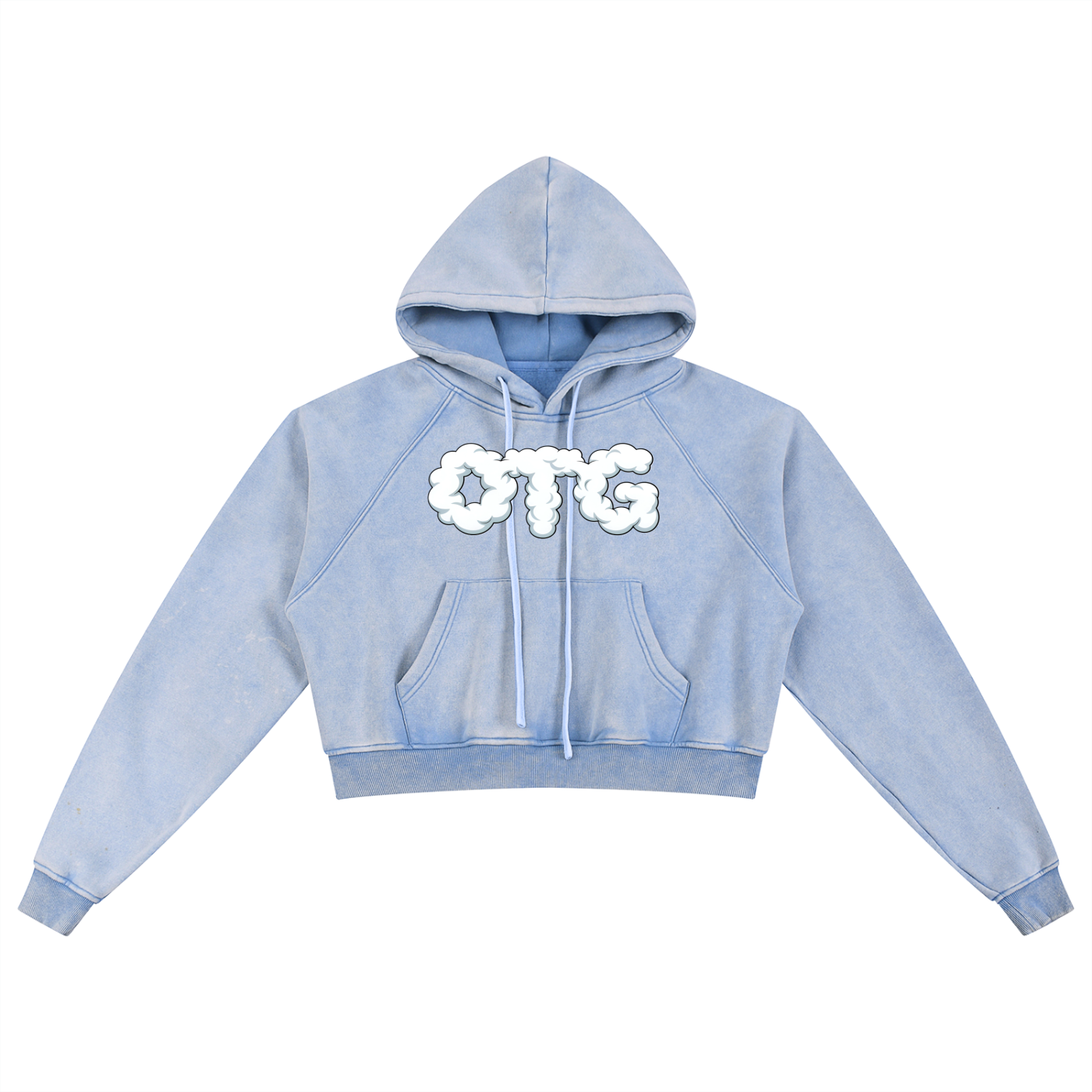 Snow Washed Cropped Hoodie