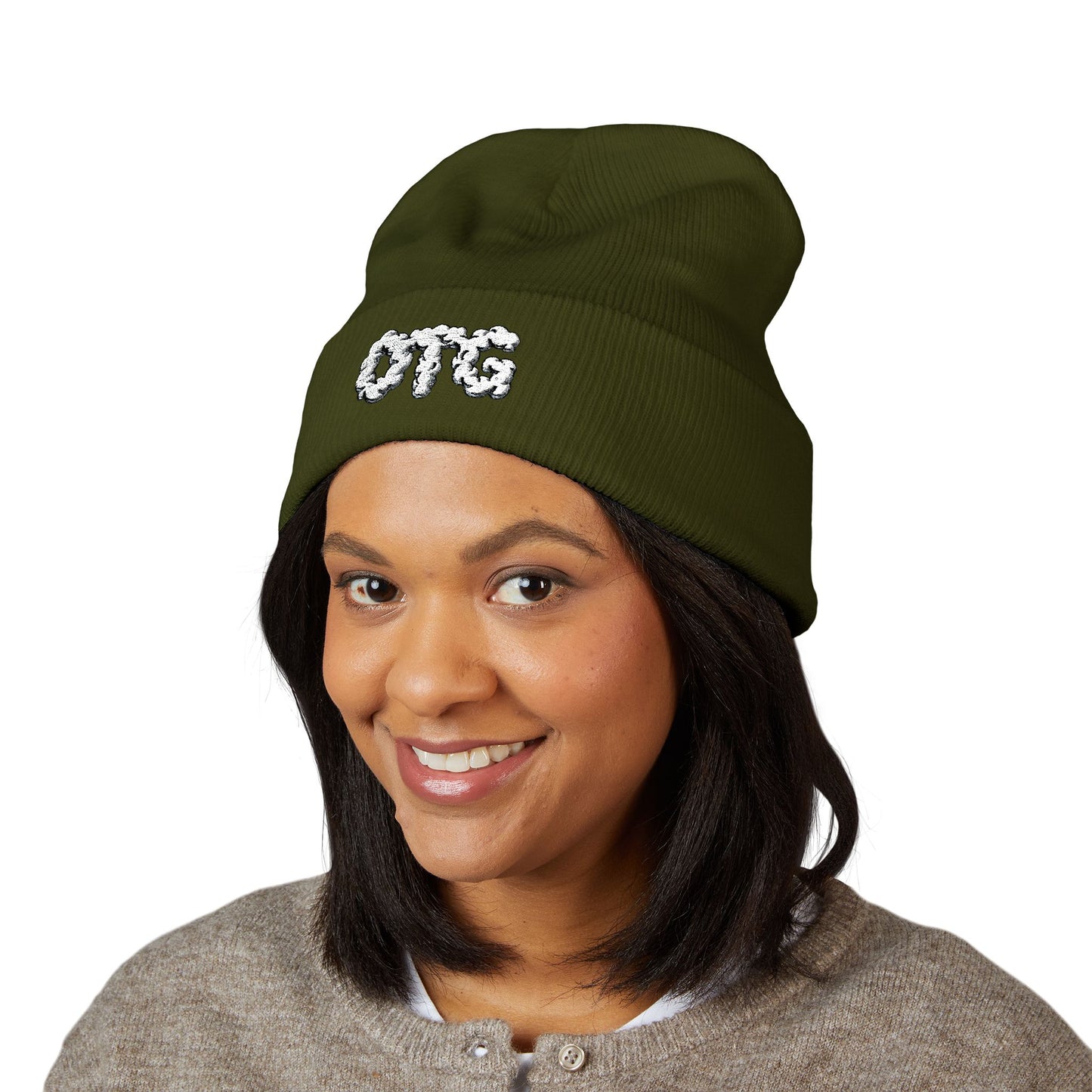 Embroidered OTG Beanie — Cozy Cuffed Knit Hat