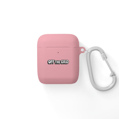 "Off The Grid" AirPods Case Cover — Minimal Protective Silicone Case with Carabiner