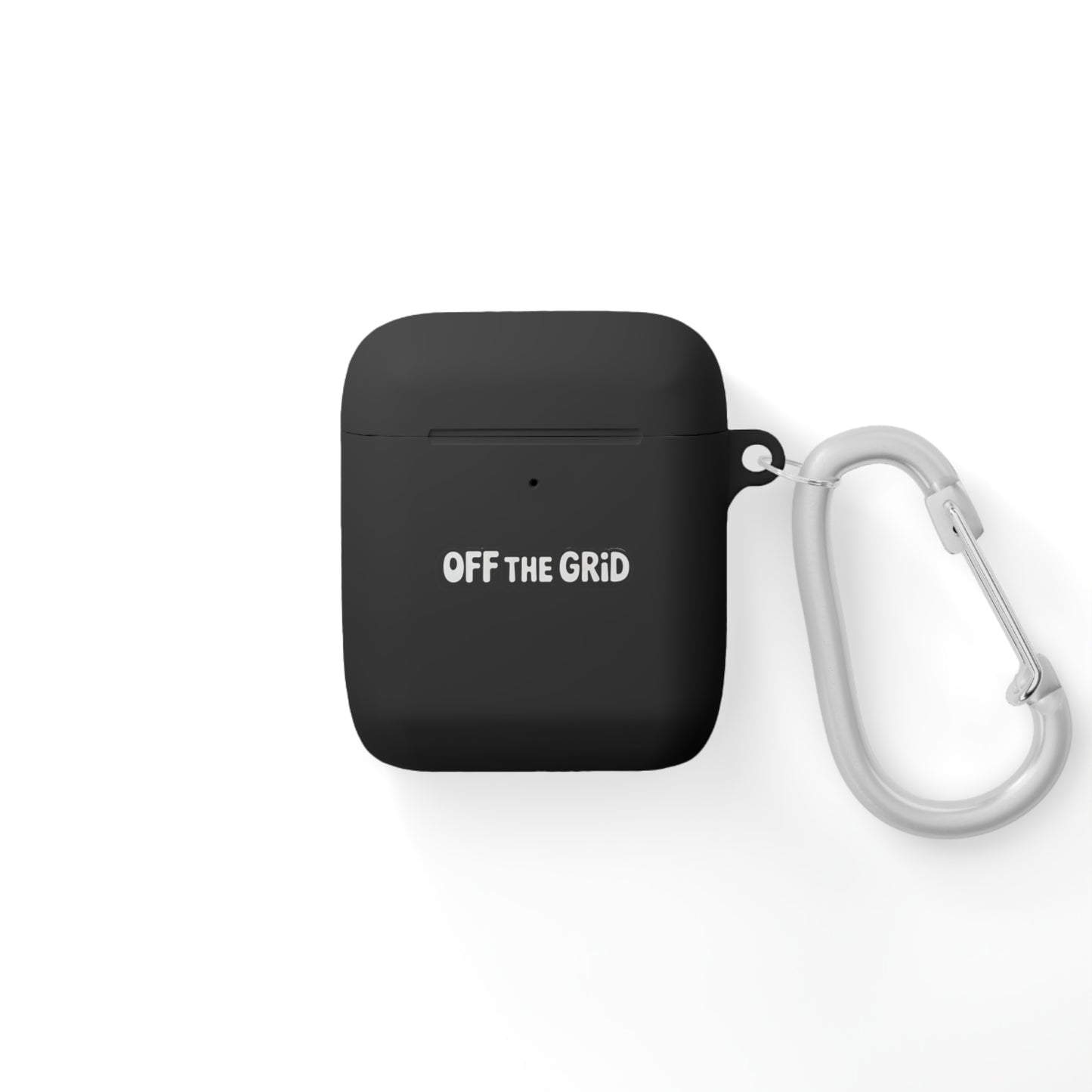"Off The Grid" AirPods Case Cover — Minimal Protective Silicone Case with Carabiner