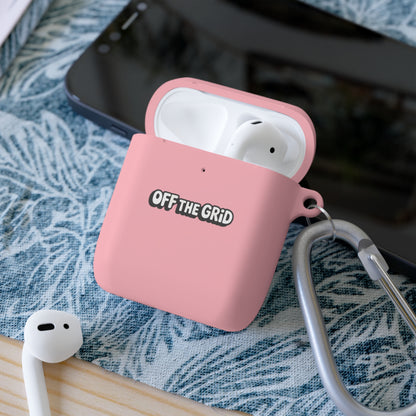 "Off The Grid" AirPods Case Cover — Minimal Protective Silicone Case with Carabiner