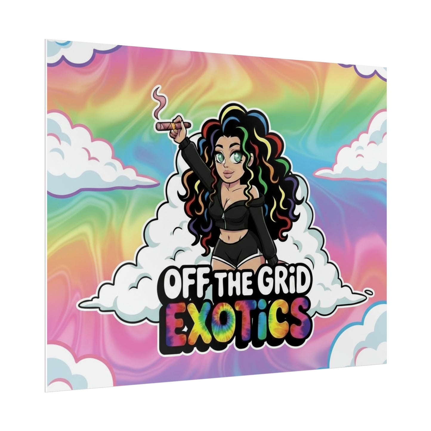 Rolled Poster — "Off The Grid Exotics" Rainbow Cloud Art Print