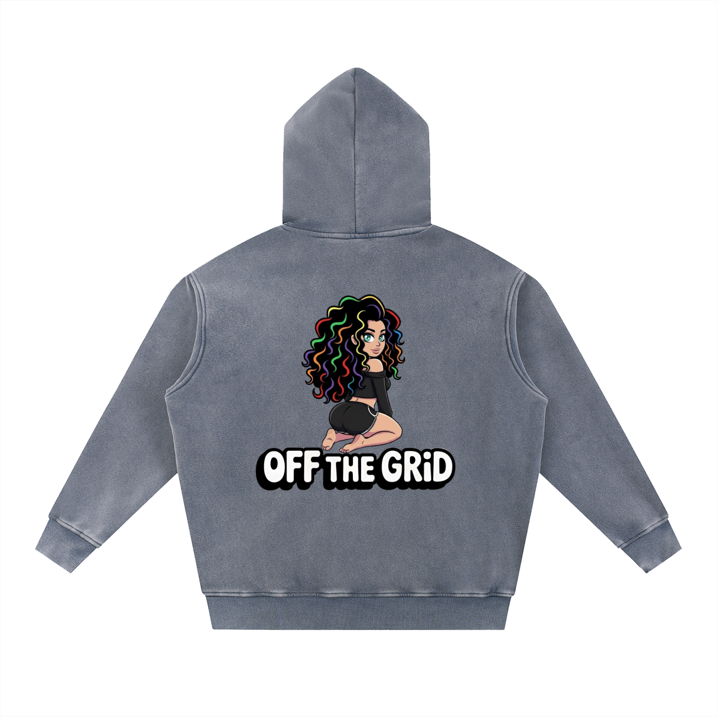 Snow Wash Fleece Oversize Hoodie