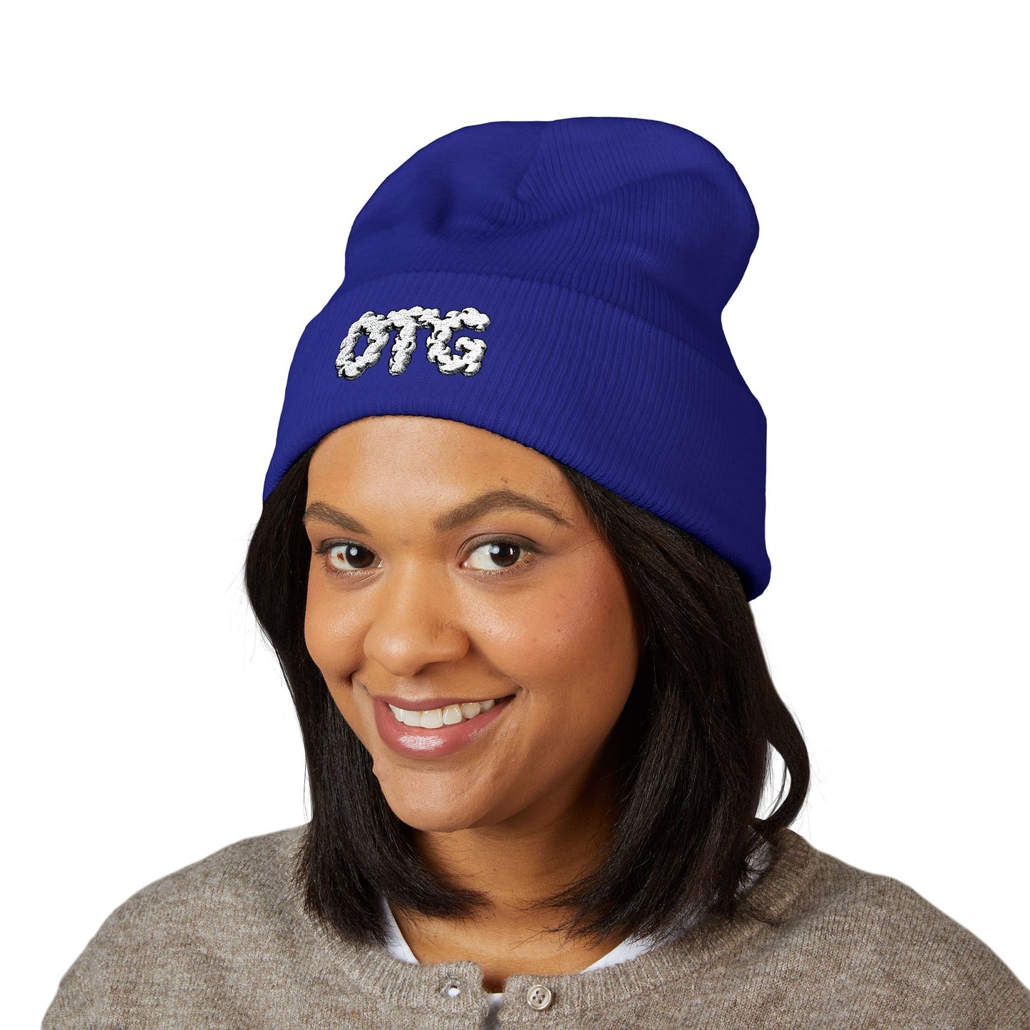 Embroidered OTG Beanie — Cozy Cuffed Knit Hat