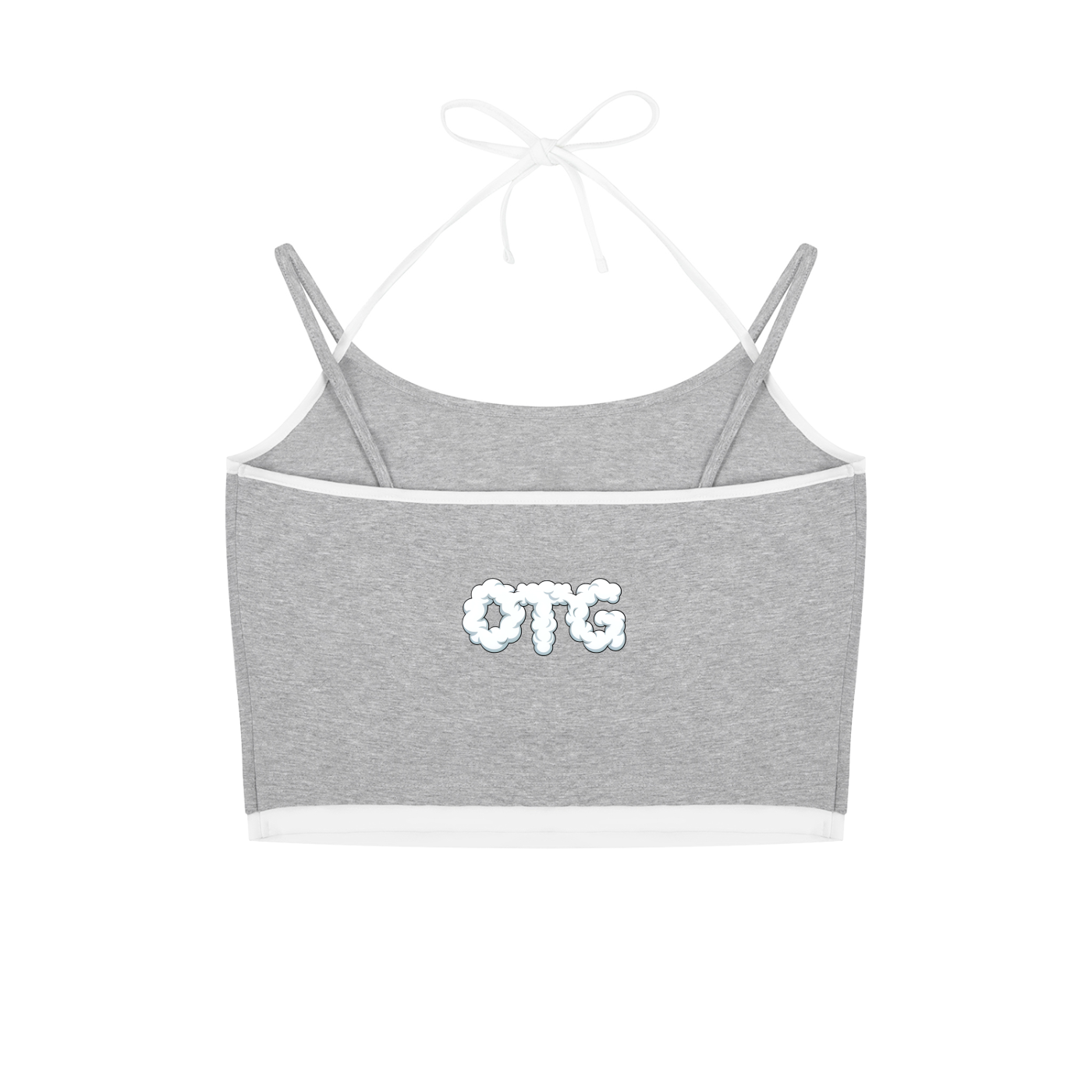 Contrast Binding Halter Tank Top