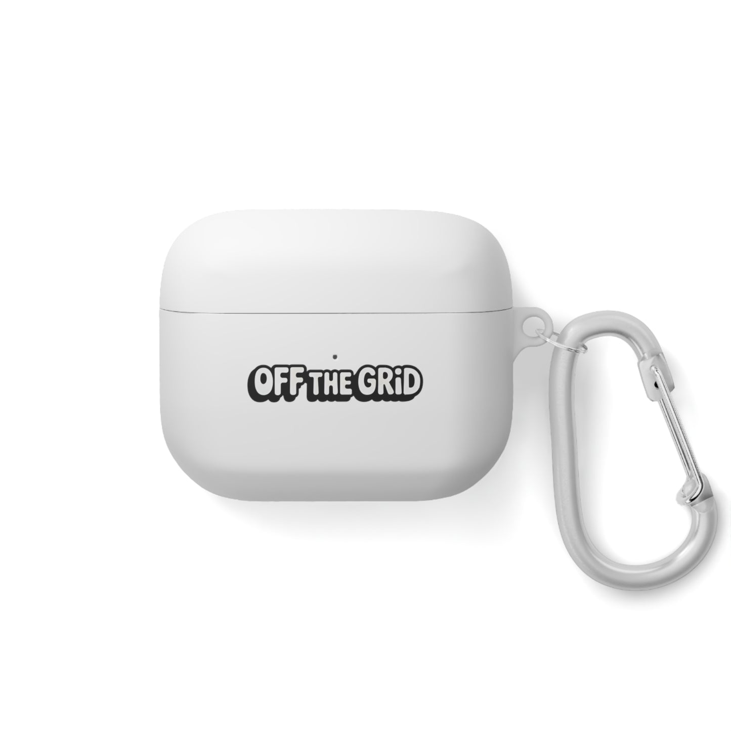 "Off The Grid" AirPods Case Cover — Minimal Protective Silicone Case with Carabiner
