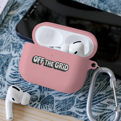 "Off The Grid" AirPods Case Cover — Minimal Protective Silicone Case with Carabiner