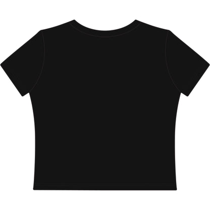 Off The Grid Women's Baby Tee — Casual Cropped Graphic Tee for Travel & Adventure Lovers