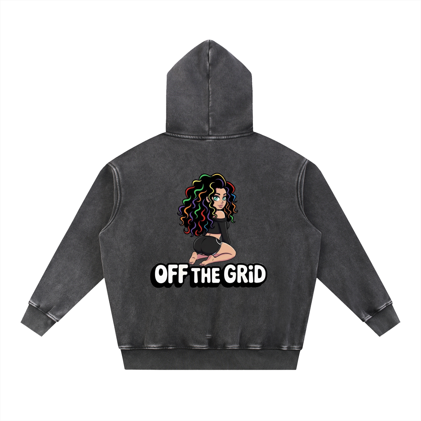 Snow Wash Fleece Oversize Hoodie