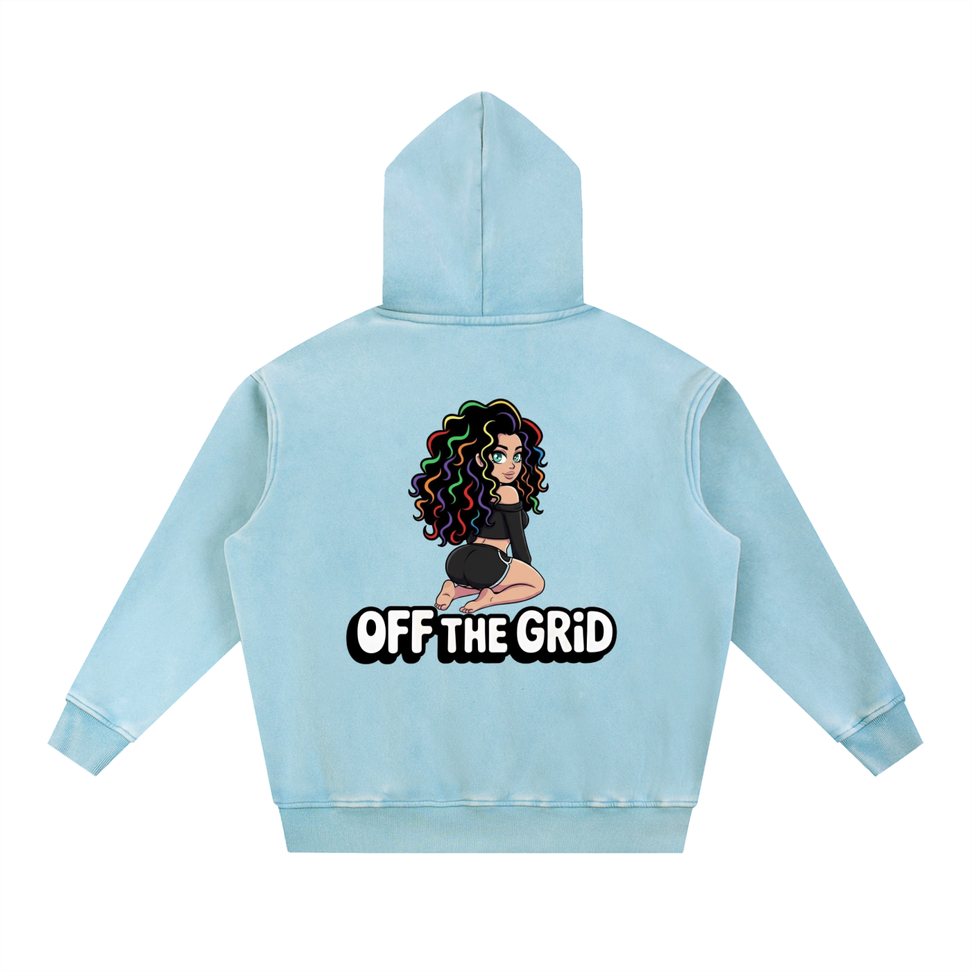 Snow Wash Fleece Oversize Hoodie