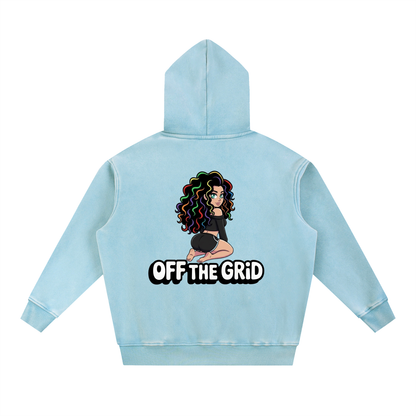 Snow Wash Fleece Oversize Hoodie