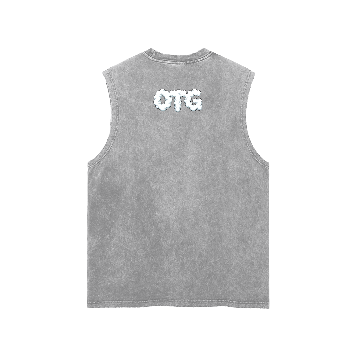 Snow Washed Frayed Hem Tank Top