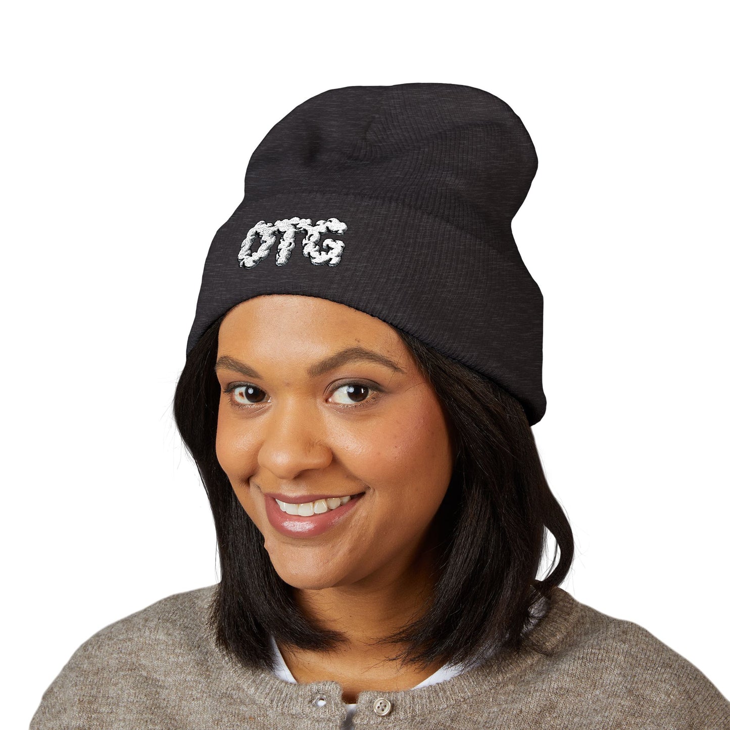 Embroidered OTG Beanie — Cozy Cuffed Knit Hat