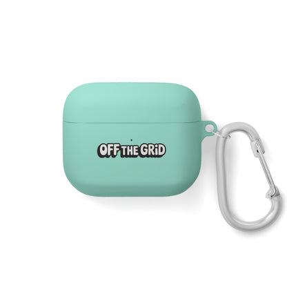 "Off The Grid" AirPods Case Cover — Minimal Protective Silicone Case with Carabiner