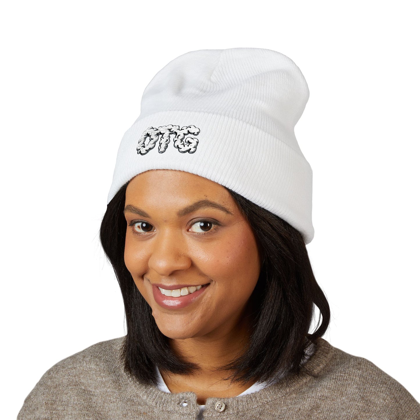 Embroidered OTG Beanie — Cozy Cuffed Knit Hat