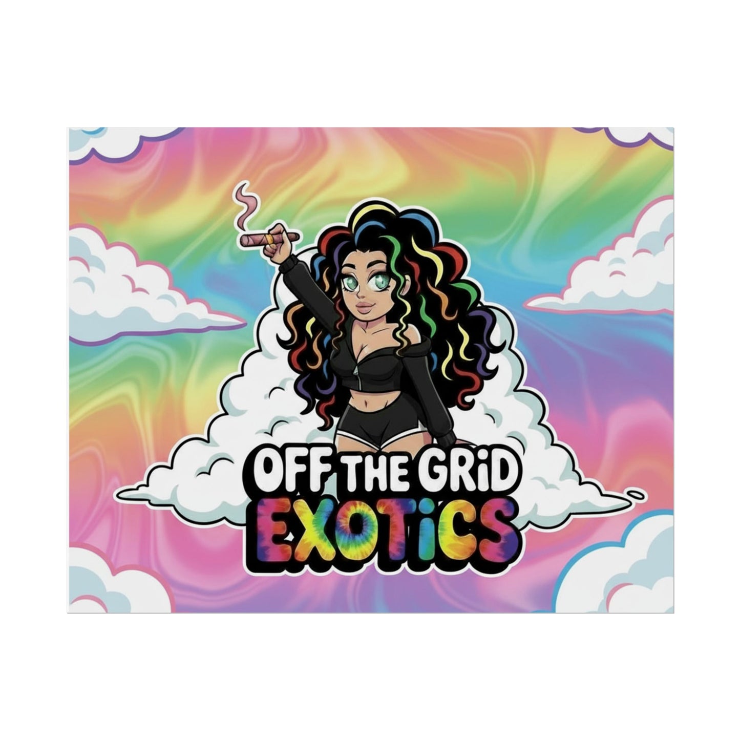 Rolled Poster — "Off The Grid Exotics" Rainbow Cloud Art Print