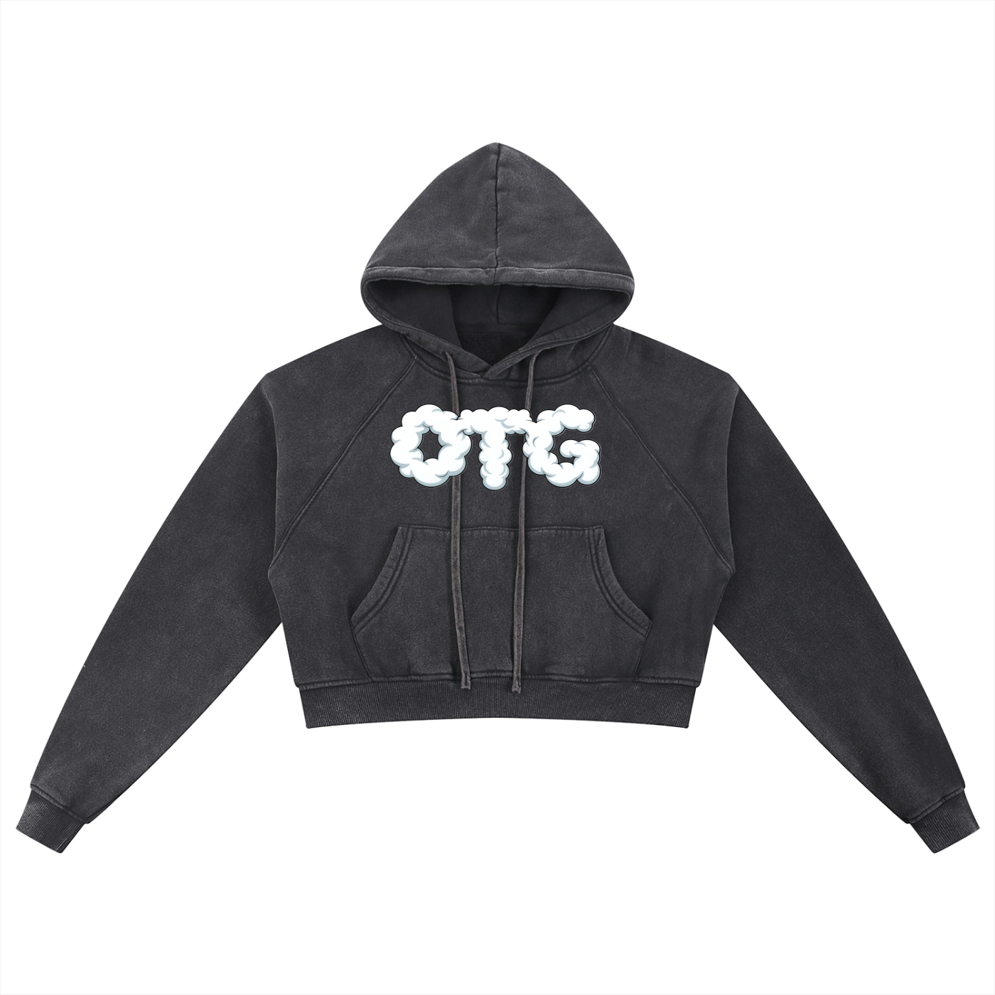 Snow Washed Cropped Hoodie