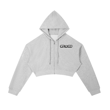 Essential Cropped Zip-Up Hoodie