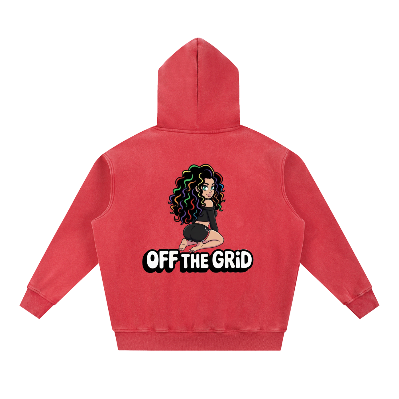 Snow Wash Fleece Oversize Hoodie
