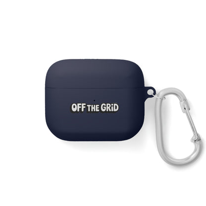 "Off The Grid" AirPods Case Cover — Minimal Protective Silicone Case with Carabiner