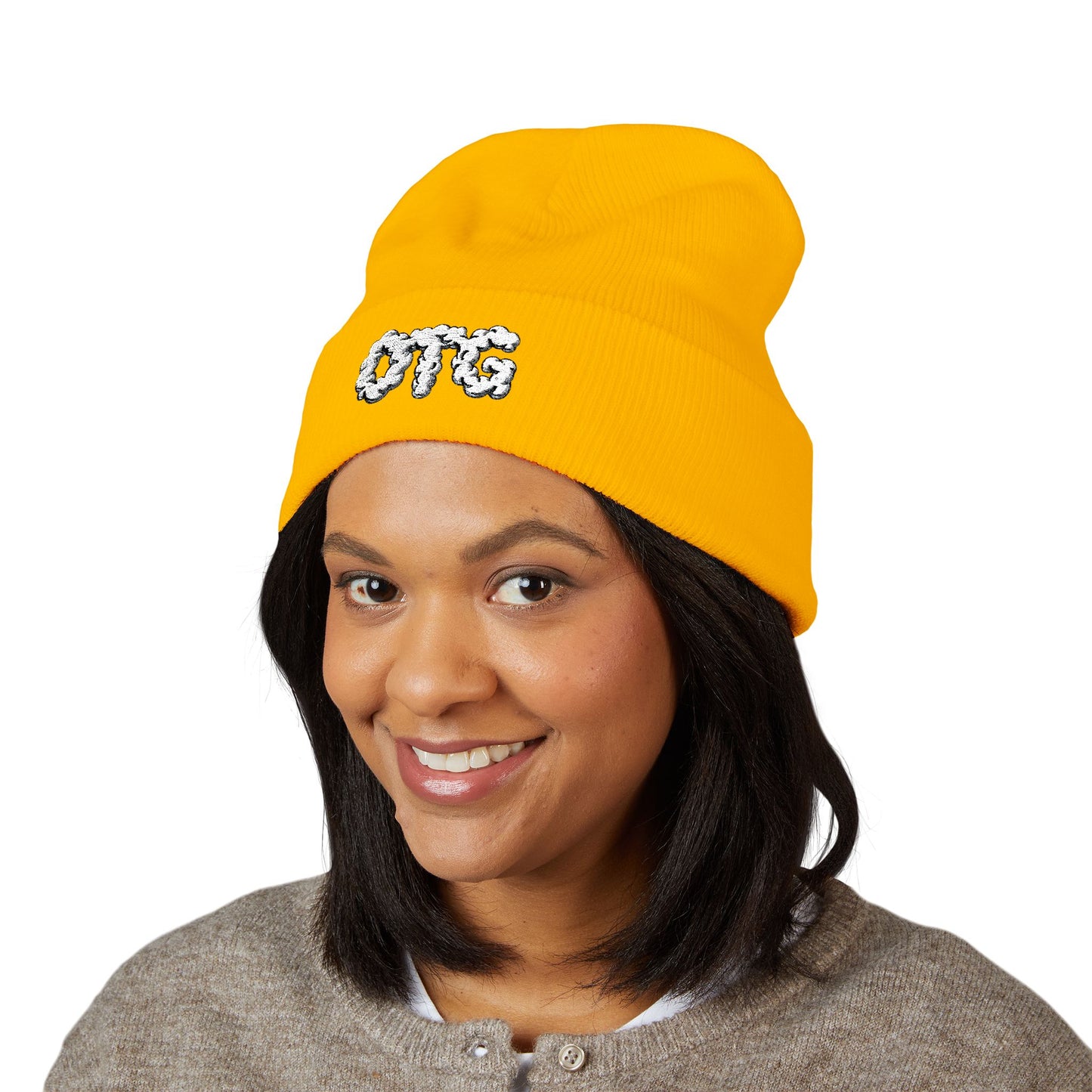 Embroidered OTG Beanie — Cozy Cuffed Knit Hat
