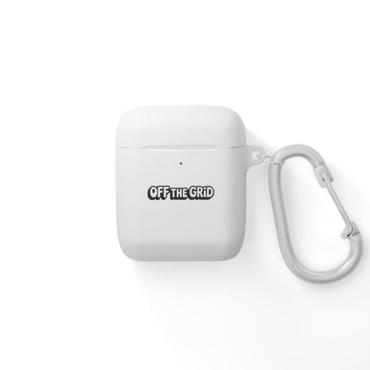 "Off The Grid" AirPods Case Cover — Minimal Protective Silicone Case with Carabiner
