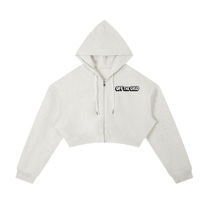 Essential Cropped Zip-Up Hoodie