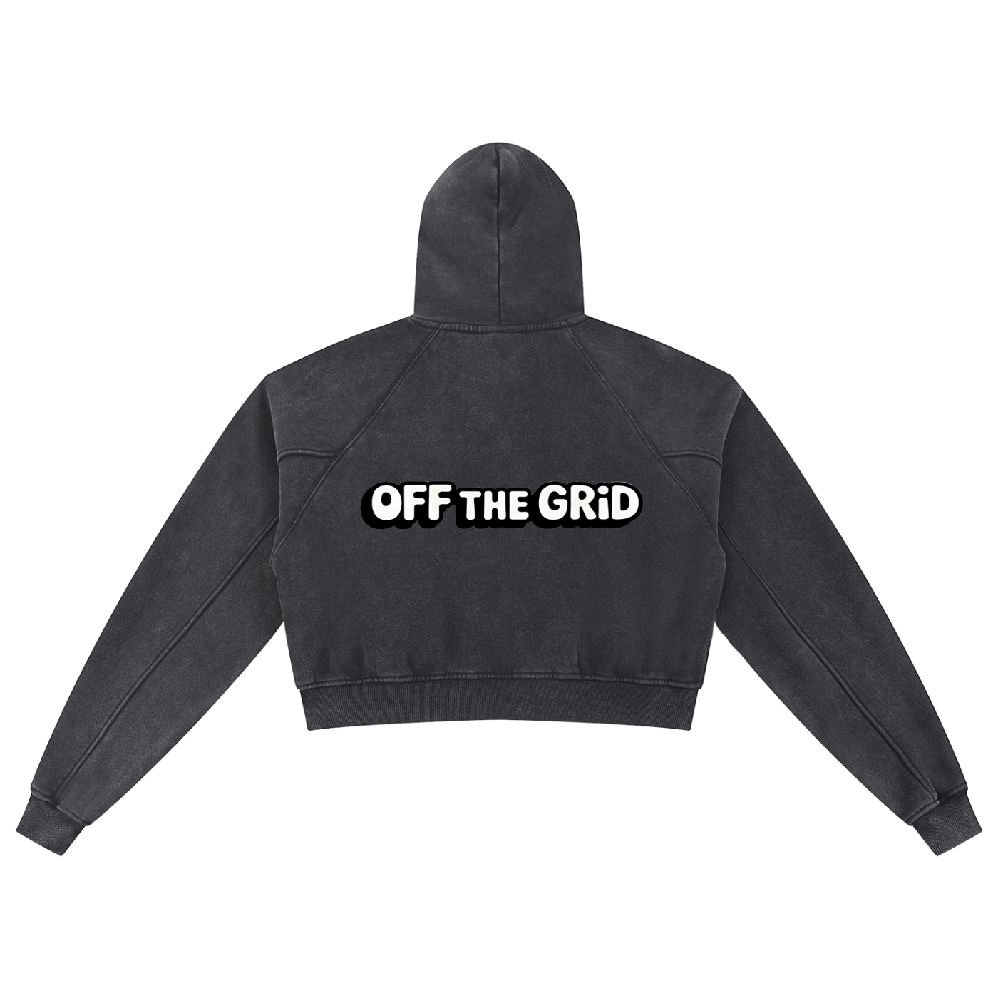Snow Washed Cropped Hoodie