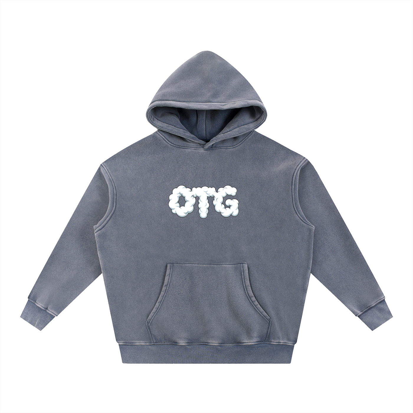 Snow Wash Fleece Oversize Hoodie