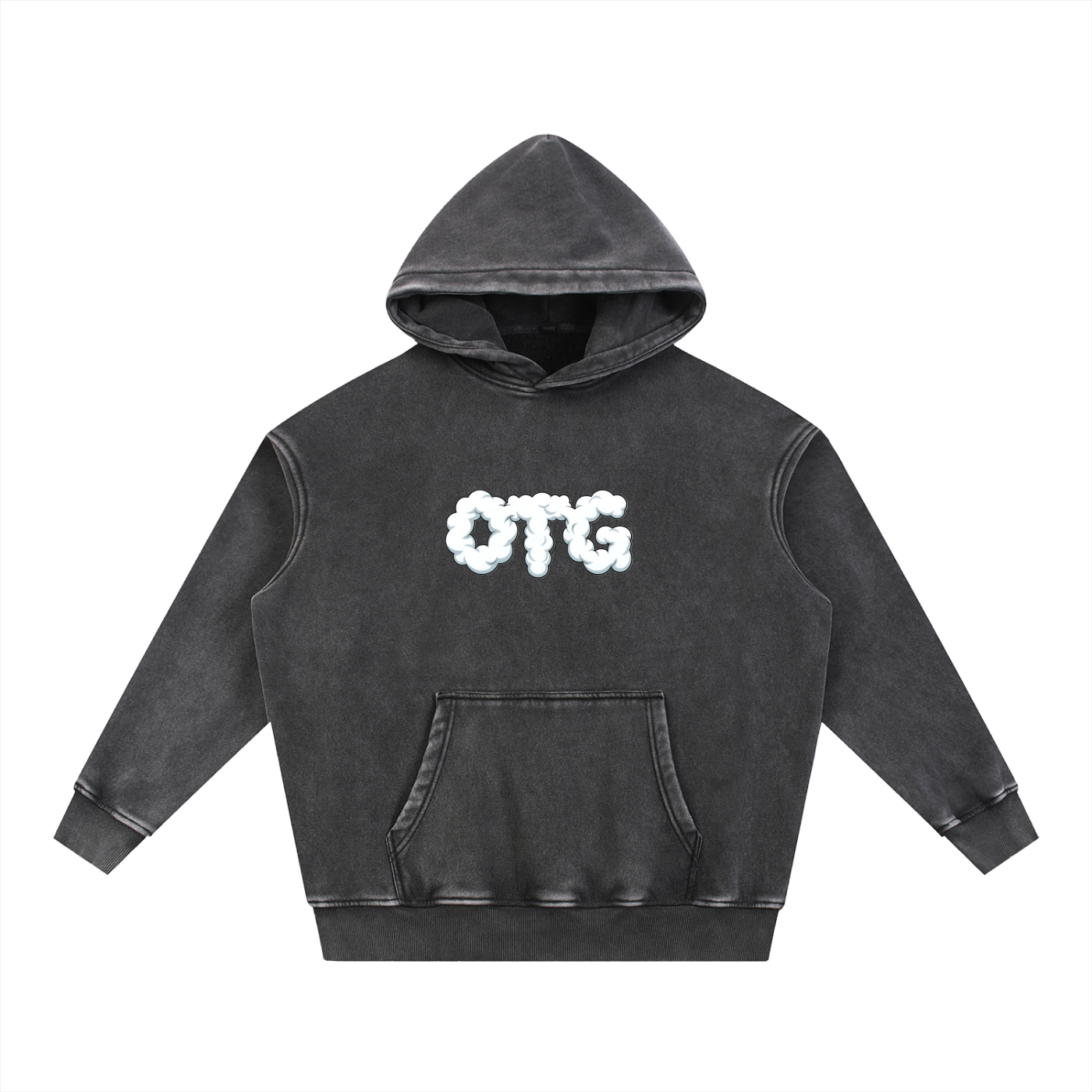 Snow Wash Fleece Oversize Hoodie