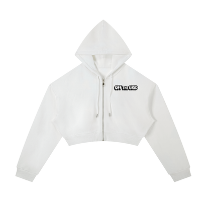 Essential Cropped Zip-Up Hoodie