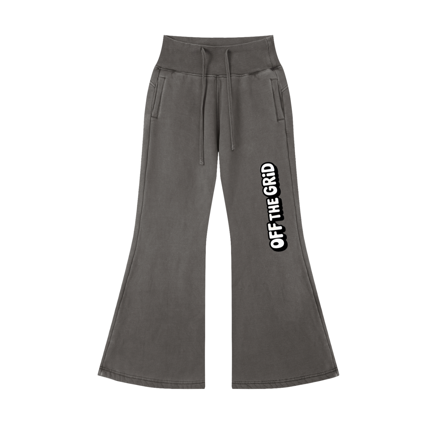 Vintage Washed Flared Fleece Pants