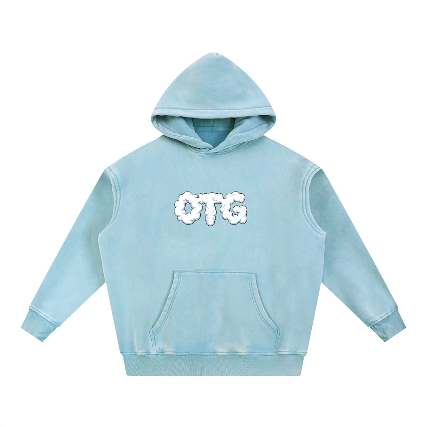 Snow Wash Fleece Oversize Hoodie