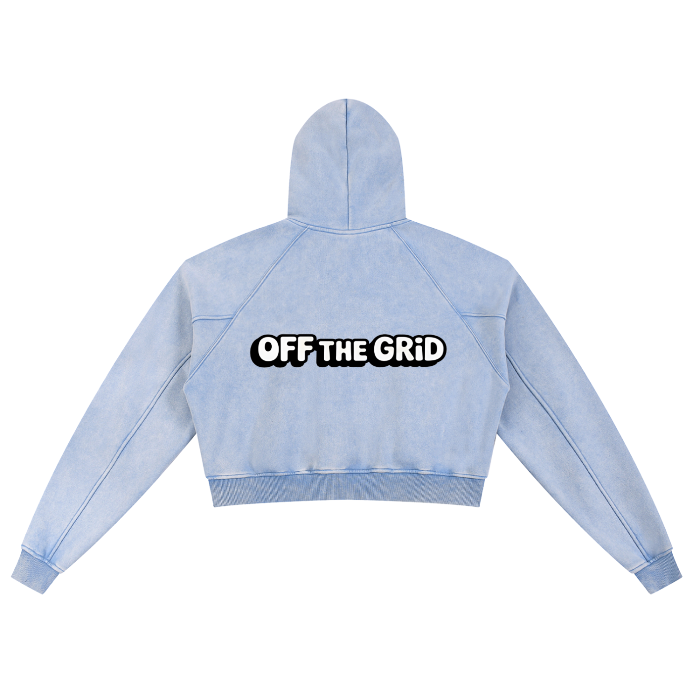 Snow Washed Cropped Hoodie