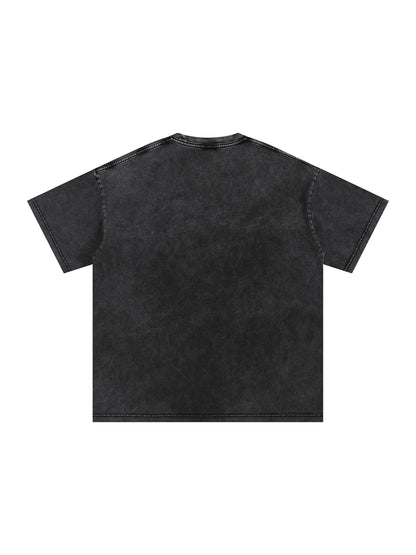 Snow Washed Oversized Cotton T-Shirt